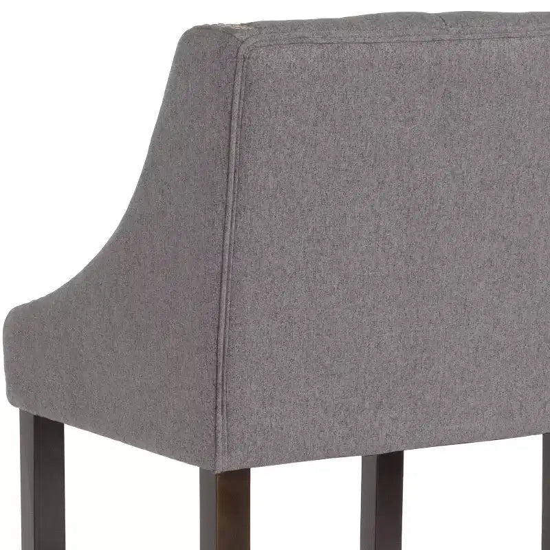 Sgabello da bar imbottito Merrick Lane, alto 76 cm, stile transizionale trapuntato con borchie decorative