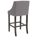 Sgabello da bar imbottito Merrick Lane, alto 76 cm, stile transizionale trapuntato con borchie decorative