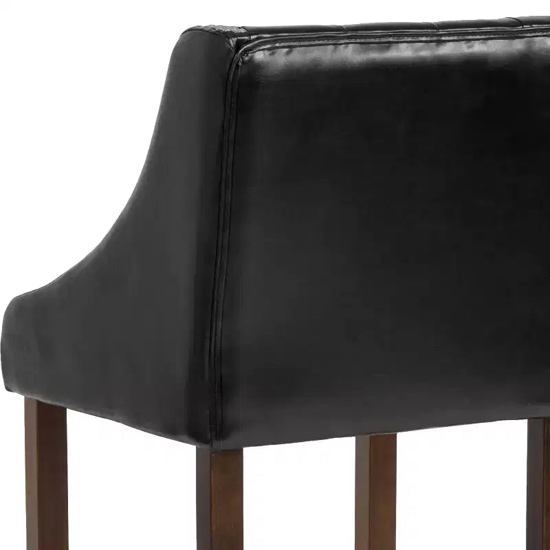 Sgabello da bar imbottito Merrick Lane, alto 76 cm, stile transizionale trapuntato con borchie decorative