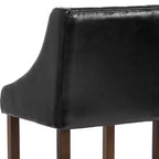 Sgabello da bar imbottito Merrick Lane, alto 76 cm, stile transizionale trapuntato con borchie decorative