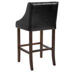 Sgabello da bar imbottito Merrick Lane, alto 76 cm, stile transizionale trapuntato con borchie decorative