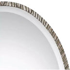 Specchio ovale da parete Uttermost Moderno in nichel lucido, cornice in metallo, 50,8 cm di larghezza, per bagno, camera da letto, soggiorno, ufficio