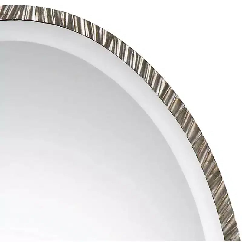 Specchio ovale da parete Uttermost Moderno in nichel lucido, cornice in metallo, 50,8 cm di larghezza, per bagno, camera da letto, soggiorno, ufficio