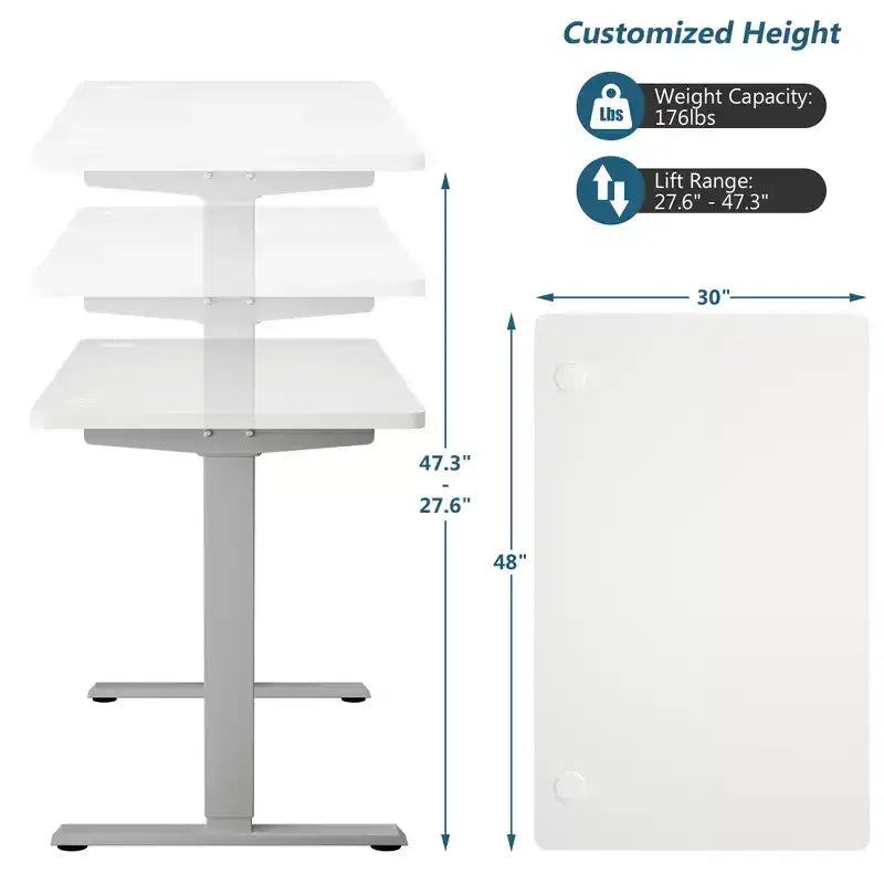Costway Electric Standing Desk Sit to Stand Height Adjustable Dual Motor
