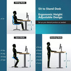 Costway Electric Standing Desk Sit to Stand Height Adjustable Dual Motor