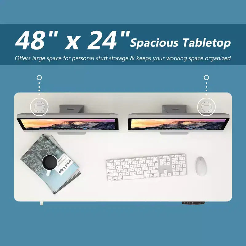 Costway Electric Standing Desk Sit to Stand Height Adjustable Dual Motor