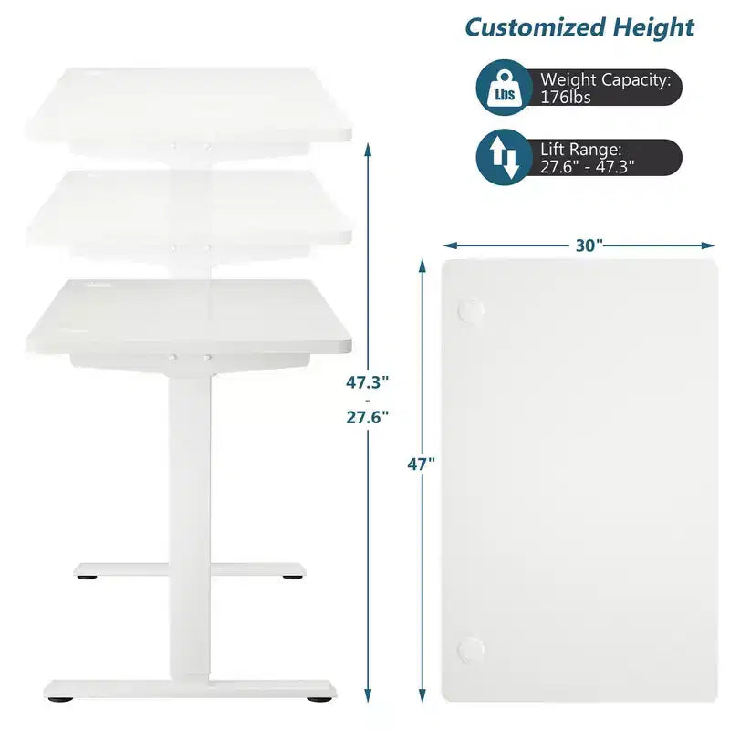 Costway Electric Standing Desk Sit to Stand Height Adjustable Dual Motor