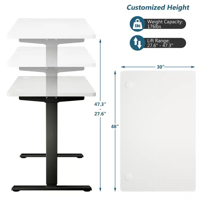 Costway Electric Standing Desk Sit to Stand Height Adjustable Dual Motor