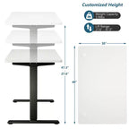 Costway Electric Standing Desk Sit to Stand Height Adjustable Dual Motor
