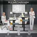 Costway Electric Standing Desk Sit to Stand Height Adjustable Dual Motor