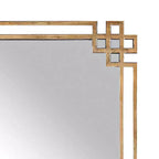 Specchio da Parete Rettangolare Accent Uttermost Industriale con Cornice Aperta in Metallo Placcato Oro, Largo 58 cm, per Bagno, Camera da Letto, Soggiorno