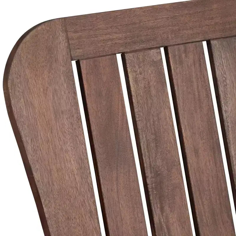 Teal Island Designs Dylan Dark Wood Outdoor Adirondack Chairs Set of 2