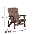 Teal Island Designs Dylan Dark Wood Outdoor Adirondack Chairs Set of 2