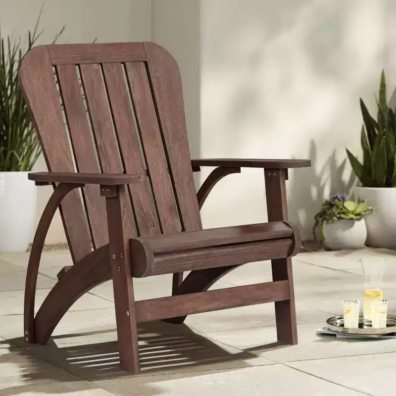 Teal Island Designs Dylan Dark Wood Outdoor Adirondack Chairs Set of 2