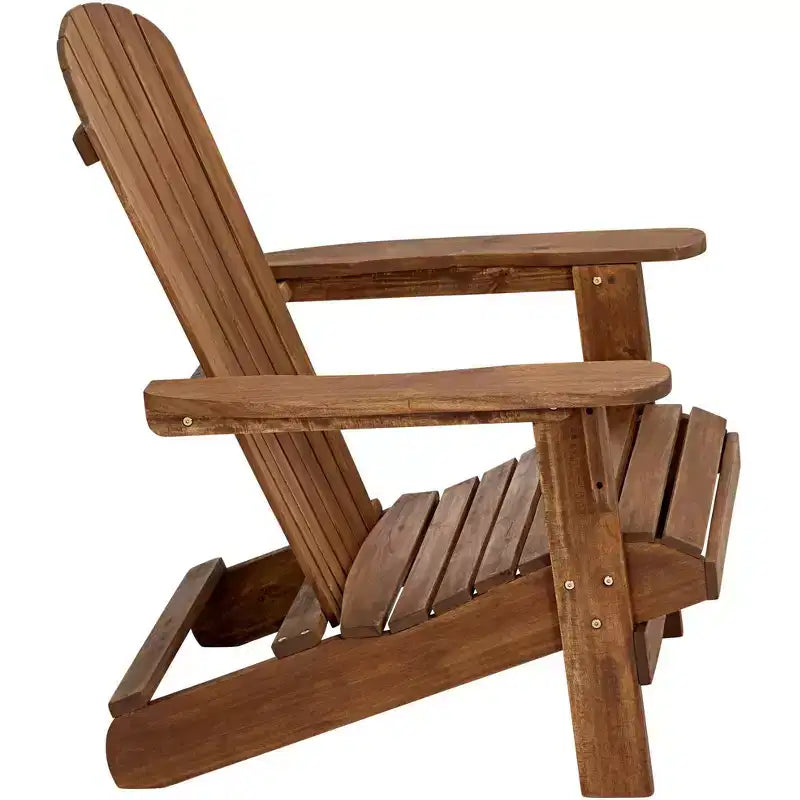 Teal Island Designs Cape Cod Natural Wood Adirondack Chairs Set of 2
