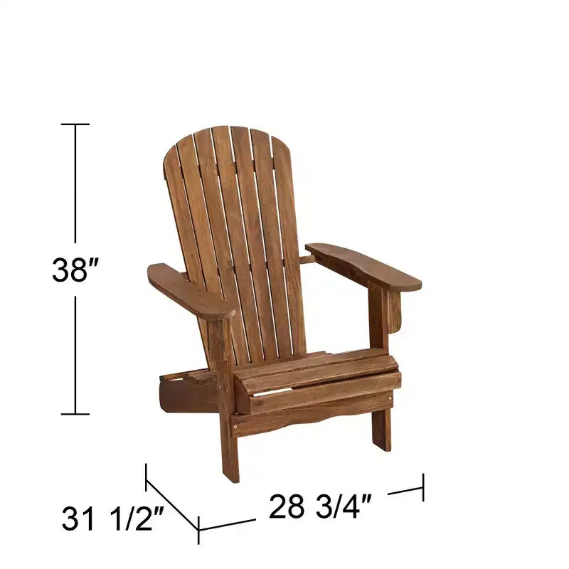 Teal Island Designs Cape Cod Natural Wood Adirondack Chairs Set of 2