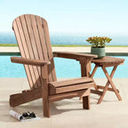 Teal Island Designs Cape Cod Natural Wood Adirondack Chairs Set of 2