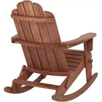 Teal Island Designs Chandler Sedie a Dondolo Adirondack Scure Naturali Set da 2