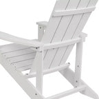 Sedia Adirondack in poliresina effetto legno per tutte le stagioni Merrick Lane, colore bianco