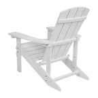 Sedia Adirondack in poliresina effetto legno per tutte le stagioni Merrick Lane, colore bianco