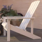 Sedia Adirondack in poliresina effetto legno per tutte le stagioni Merrick Lane, colore bianco