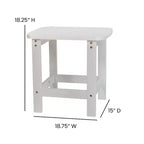 Merrick Lane Set of 2 All-Weather Adirondack Patio Chairs with Matching Side Table