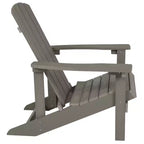 Merrick Lane Set of 2 All-Weather Adirondack Patio Chairs with Matching Side Table