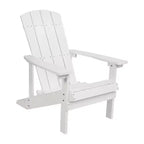 Merrick Lane Set of 2 All-Weather Adirondack Patio Chairs with Matching Side Table