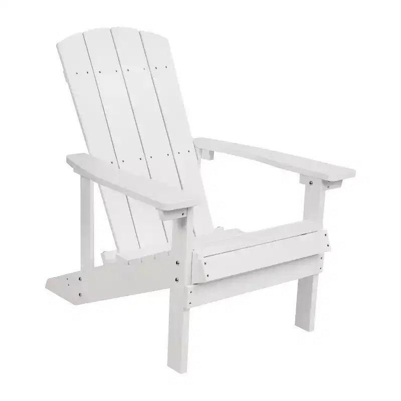 Merrick Lane Set of 2 All-Weather Adirondack Patio Chairs with Matching Side Table