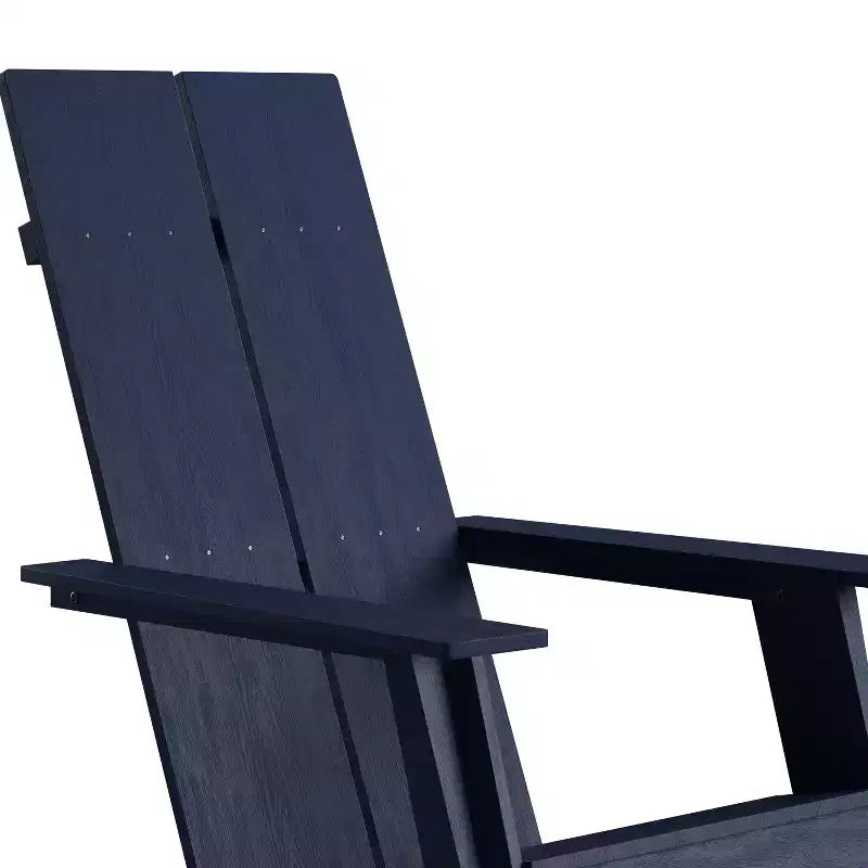 Flash Furniture Set of 2 Sawyer Modern All-Weather Poly Resin Wood Adirondack Chairs