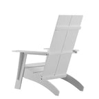 Flash Furniture Set of 2 Sawyer Modern All-Weather Poly Resin Wood Adirondack Chairs