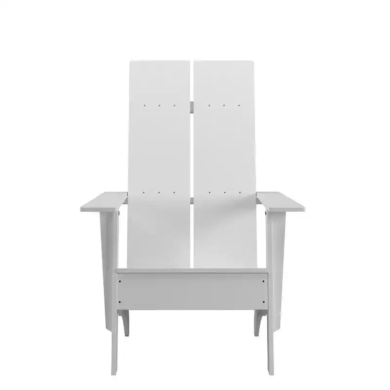Flash Furniture Set of 2 Sawyer Modern All-Weather Poly Resin Wood Adirondack Chairs