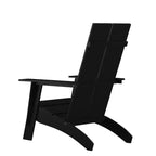 Flash Furniture Set of 2 Sawyer Modern All-Weather Poly Resin Wood Adirondack Chairs
