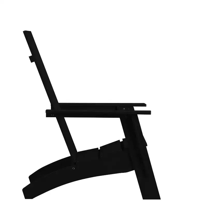 Flash Furniture Set of 2 Sawyer Modern All-Weather Poly Resin Wood Adirondack Chairs