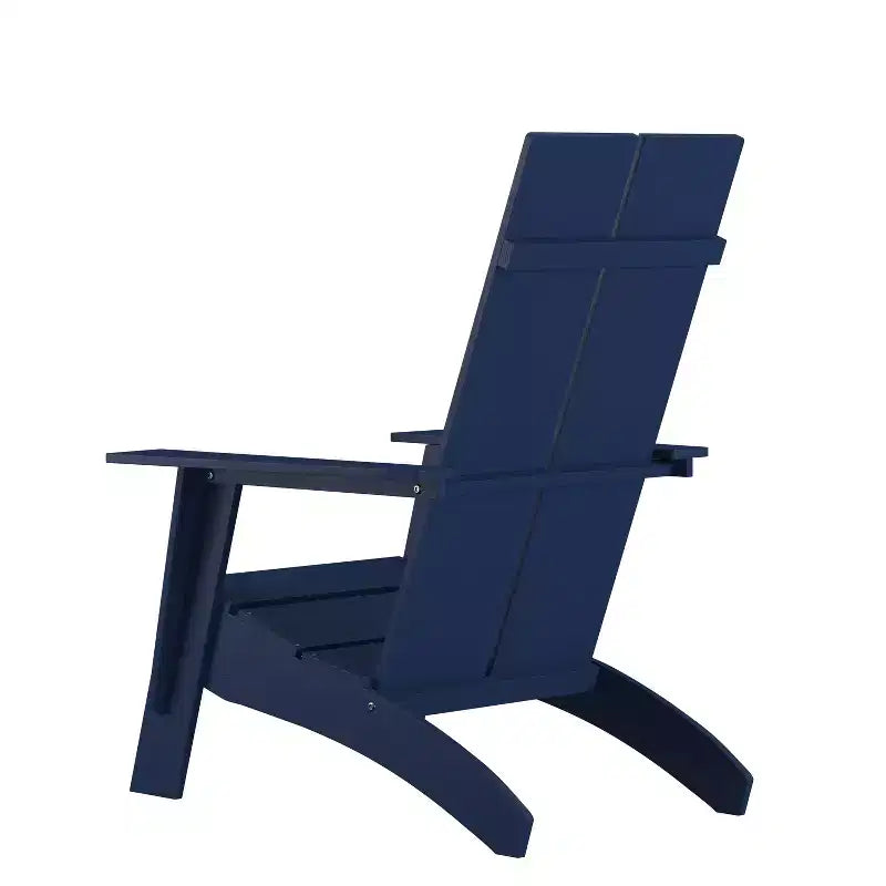 Flash Furniture Sawyer Modern All-Weather Poly Resin Wood Adirondack Chair