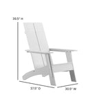 Flash Furniture Sawyer Modern All-Weather Poly Resin Wood Adirondack Chair