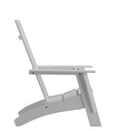 Flash Furniture Sawyer Modern All-Weather Poly Resin Wood Adirondack Chair