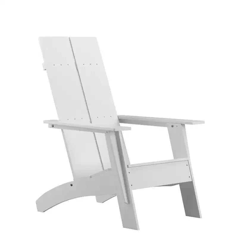 Sedia Adirondack Flash Furniture Sawyer moderna in legno di poliresina per tutte le stagioni