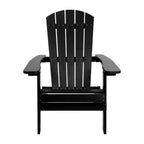 Merrick Lane Set of 4 Poly Resin Folding Adirondack Lounge Chair - All-Weather Indoor/Outdoor Patio Chair