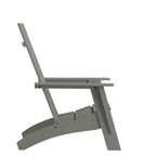 Merrick Lane Set of 4 Modern All-Weather Poly Resin Wood Adirondack Chairs