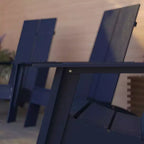 Merrick Lane Set of 4 Modern All-Weather Poly Resin Wood Adirondack Chairs