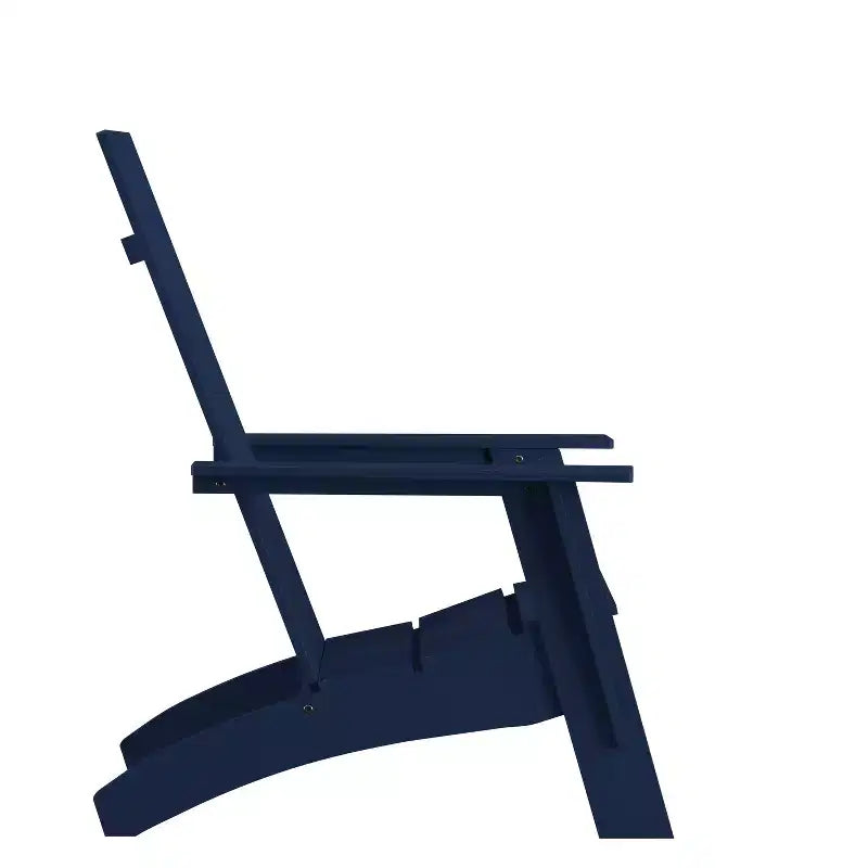 Merrick Lane Set of 4 Modern All-Weather Poly Resin Wood Adirondack Chairs