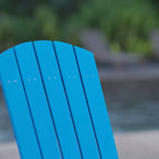 Merrick Lane Set of 2 Poly Resin Folding Adirondack Lounge Chair - All-Weather Indoor/Outdoor Patio Chair
