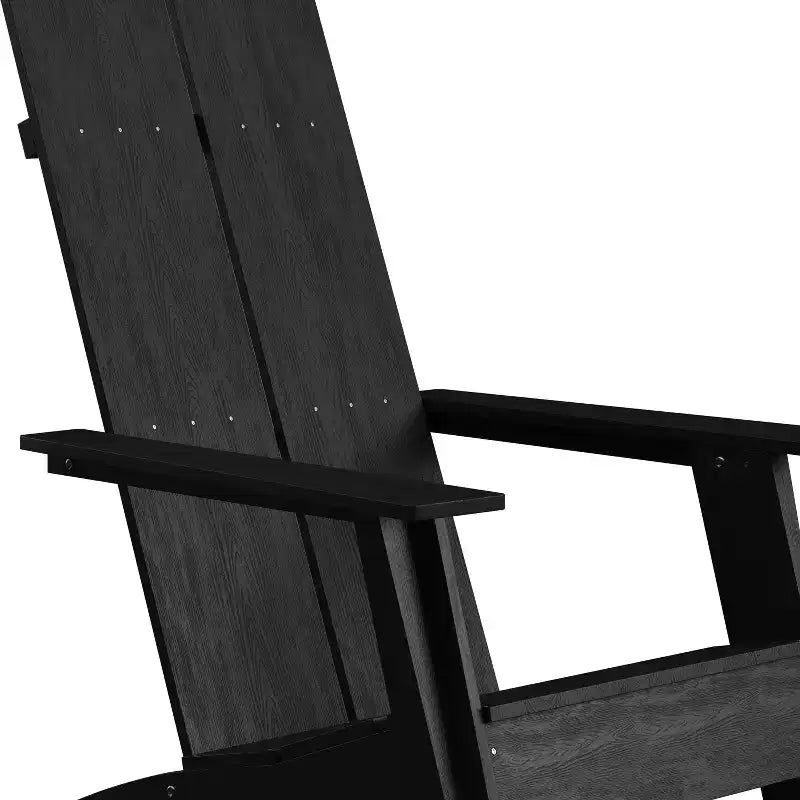 Merrick Lane Modern 2 Slat Back All-Weather Poly Resin Wood Adirondack Chair