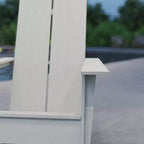 Merrick Lane Modern 2 Slat Back All-Weather Poly Resin Wood Adirondack Chair