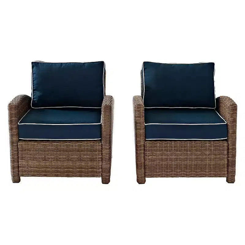 Bradenton 2pc Outdoor Wicker Armchair Set - Crosley