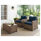 Bradenton 2pc Outdoor Wicker Armchair Set - Crosley