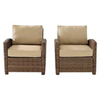Bradenton 2pc Outdoor Wicker Armchair Set - Crosley