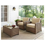 Bradenton 2pc Outdoor Wicker Armchair Set - Crosley