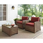 Bradenton 2pc Outdoor Wicker Armchair Set - Crosley